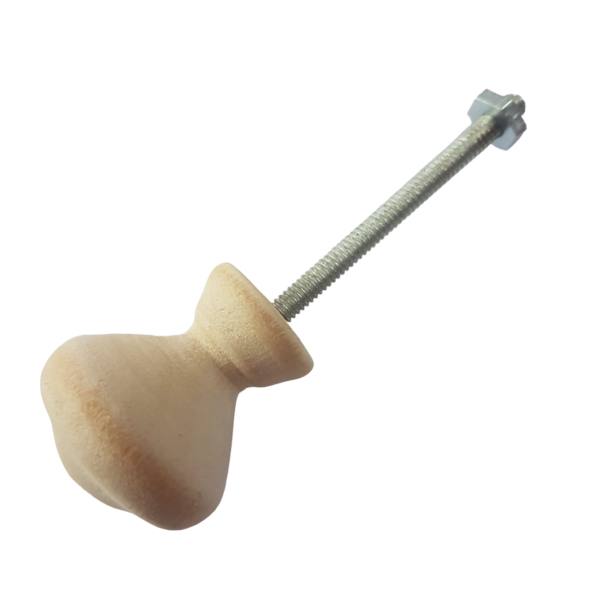 TIRADOR DE MADERA CON ESPARRAGO Y TUERCA 30MM - Image 2