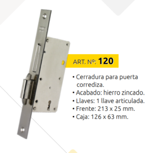 CERRADURA PRIVE 120 CORREDIZA