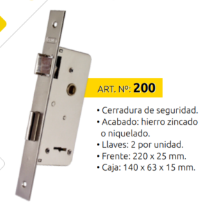 CERRADURA PRIVE 200