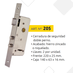 CERRADURA PRIVE 205