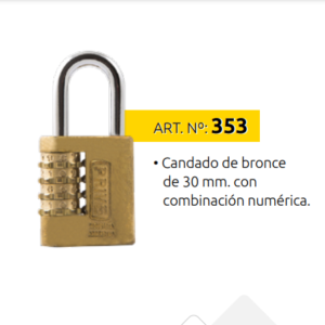 CANDADO PRIVE 30 MM CON COMBINACION