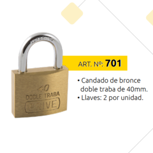 CANDADO PRIVE 40MM DE BRONCE